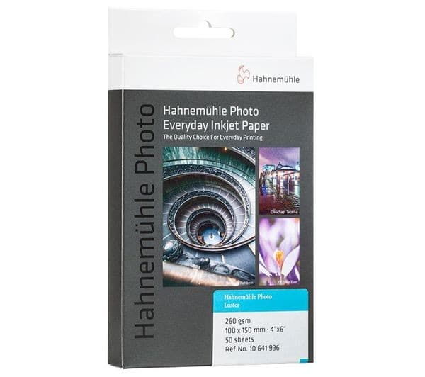 HAHNEMUEHLE Luster 260 100 x 150 mm Semi-Gloss Photo Paper - 50 Sheets