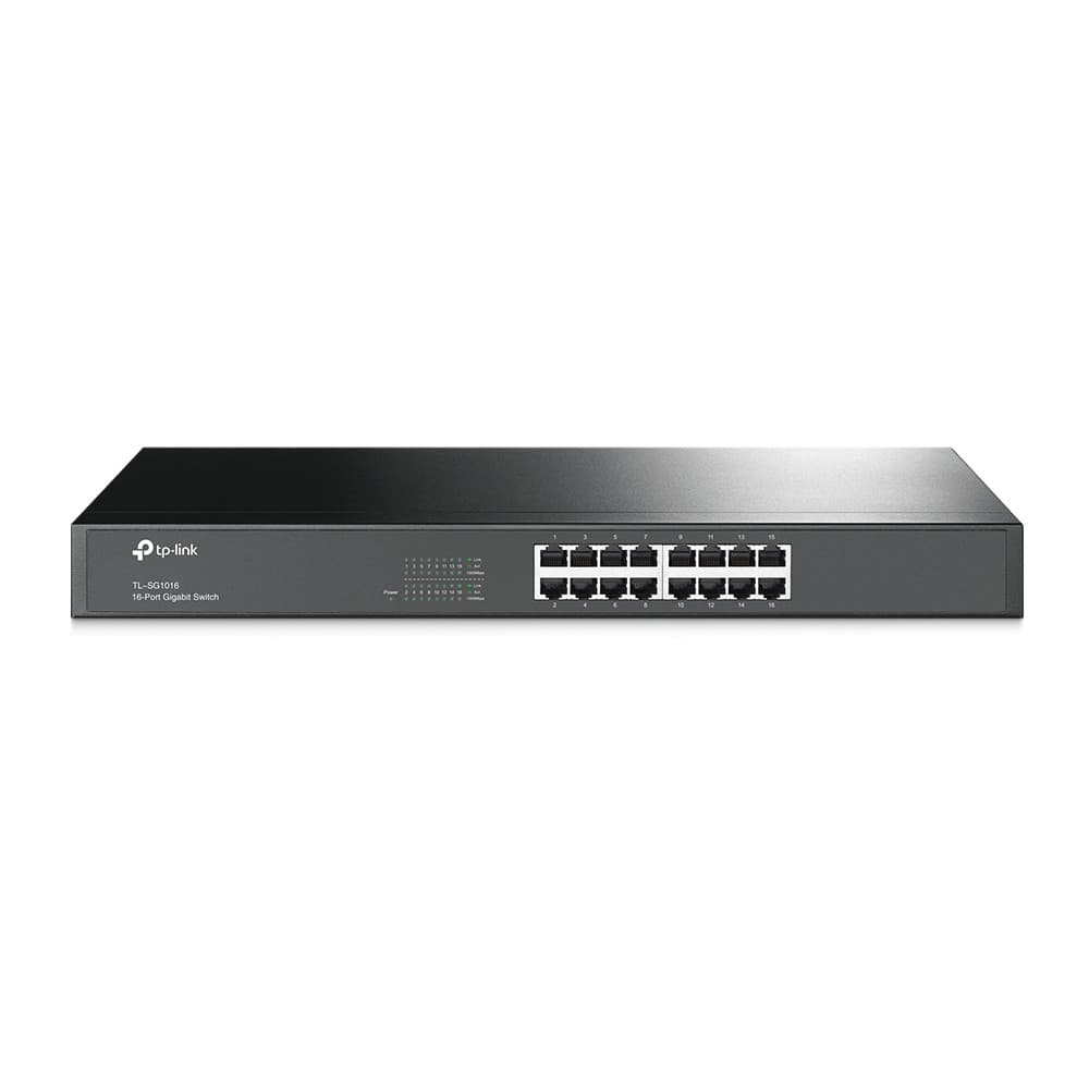 TP-LINK TL-SG1016 32 Gbit/s Rack Mountable Unmanaged 16 x Gigabit Ethernet RJ45 Network Switch