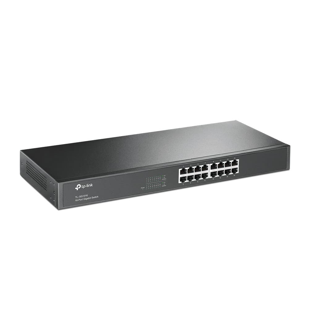 TP-LINK TL-SG1016 32 Gbit/s Rack Mountable Unmanaged 16 x Gigabit Ethernet RJ45 Network Switch - Image 3