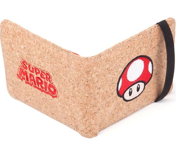 NINTENDO Super Mario Mushroom Cork Bifold Wallet - Brown - Image 3