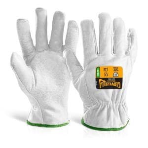 Beeswift Glovezilla Cut Resistant Drivers Glove White M Pair GZ71WM
