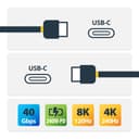 StarTech.com 50cm (1.6ft) USB4 Cable, USB-IF Certified USB-C Cable, 40Gbps, 240W Power Delivery PD 3.1 EPR, 8K 60Hz, USB Type-C Data Transfer Cable/Cord, Compatible w/Thunderbolt/USB 3.2 Ports thumbnail 2
