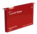 Rexel Crystalfile Extra Foolscap Suspension File 30mm Red (25) thumbnail 1