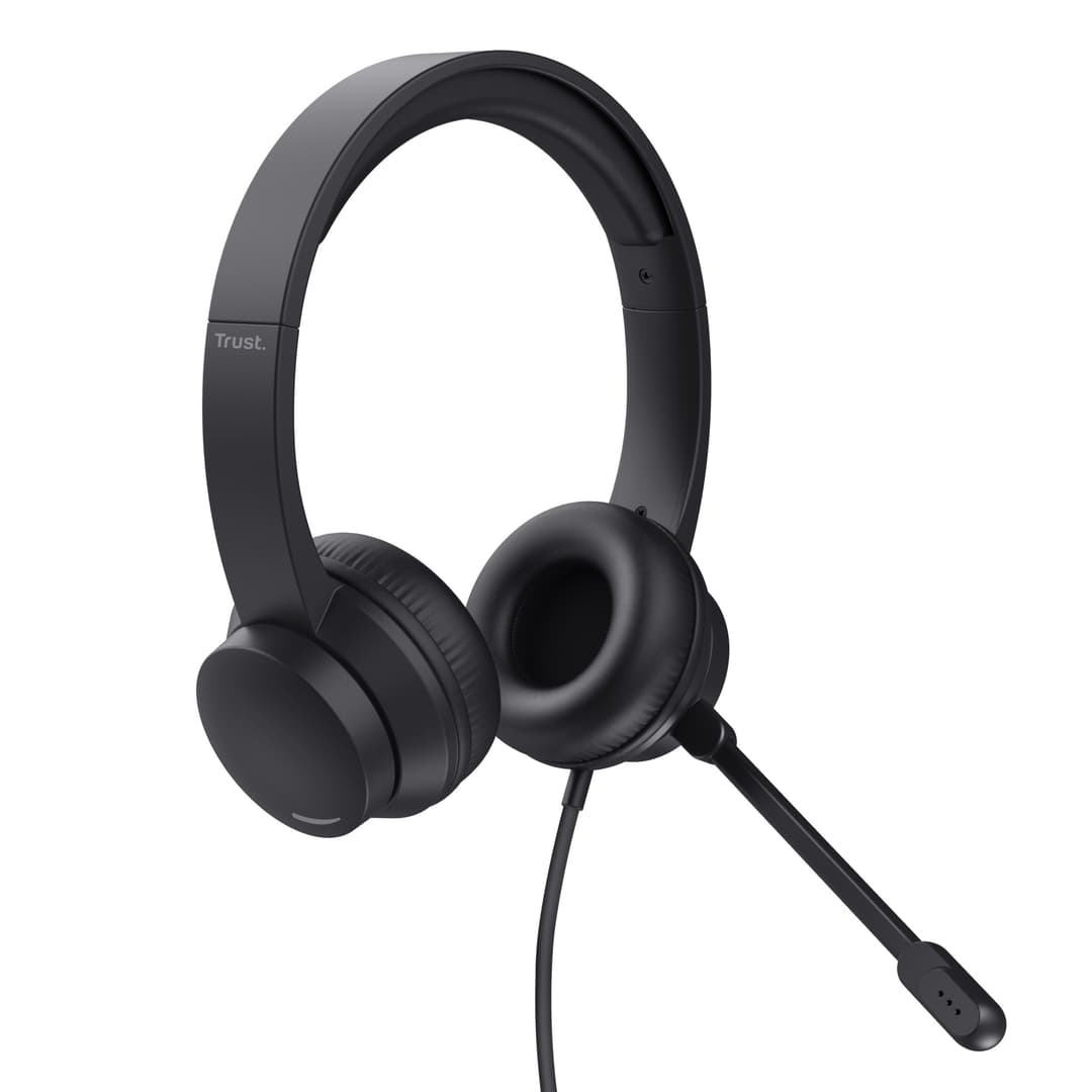 Trust HS-201 Headset Wired Head-band Office/Call center USB Type-A Black - Image 2