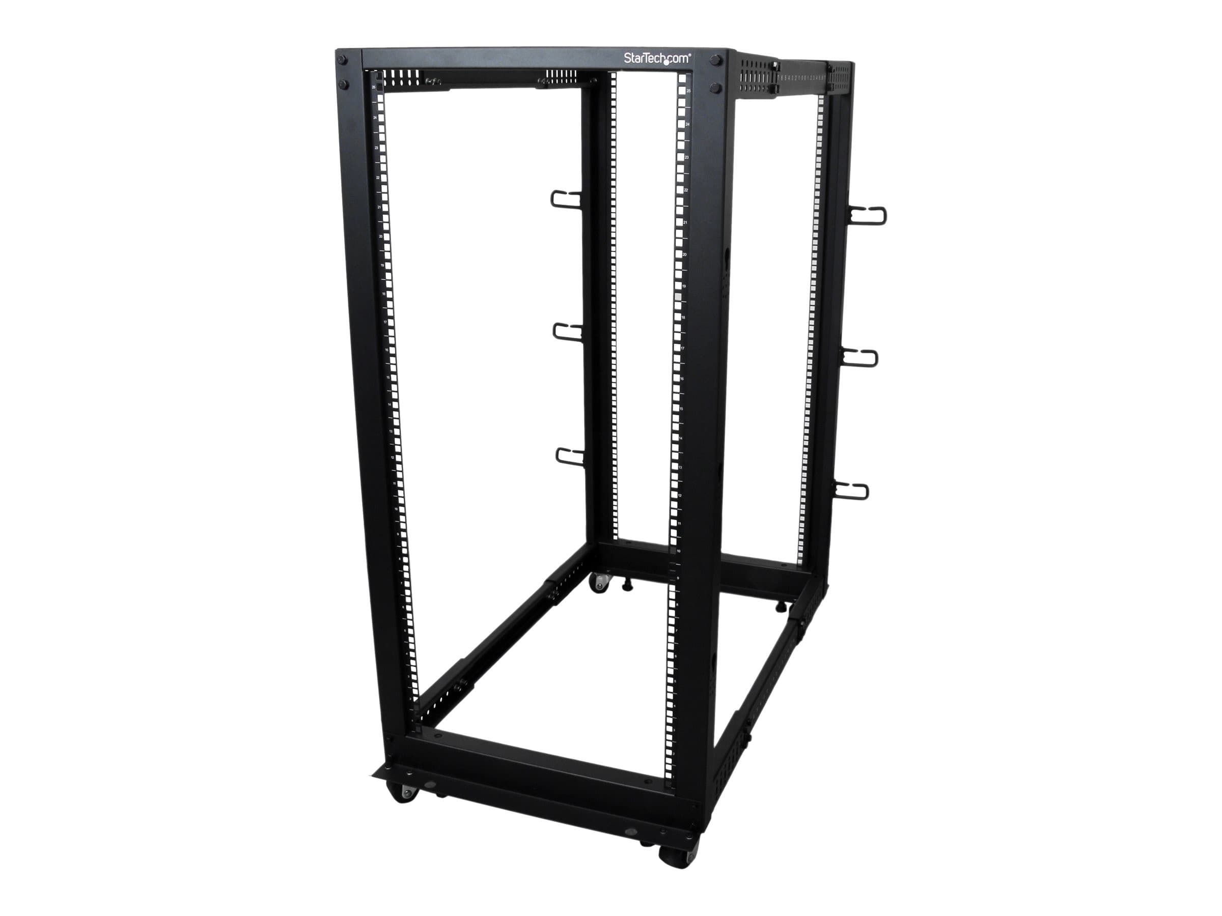 StarTech 4POSTRACK25U 25U Server Rack Black