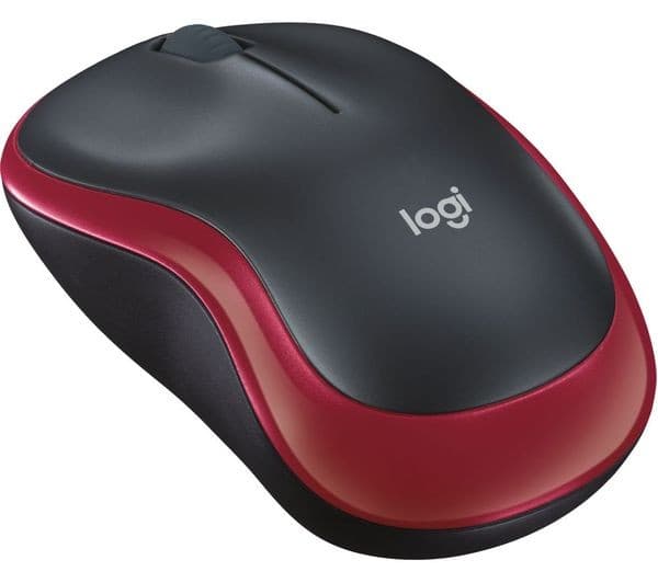 Logitech M185 Wireless Mouse - Red