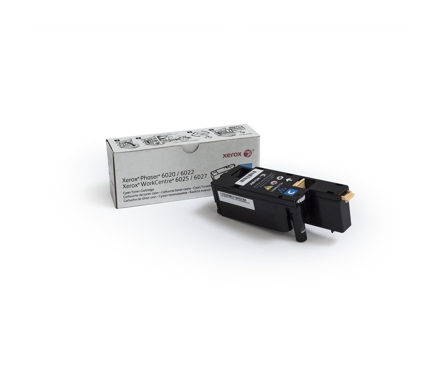 Xerox Genuine Phaser® 6020​/​6022, WorkCentre® 6025​/​6027 Cyan Standard capacity Toner Cartridge (1000 Pages) - 106R02756