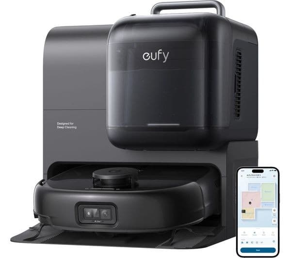 EUFY Omni E28 Robot Vacuum & Mop with All-in-One Station & Portable Deep Cleaner - Black - Image 2