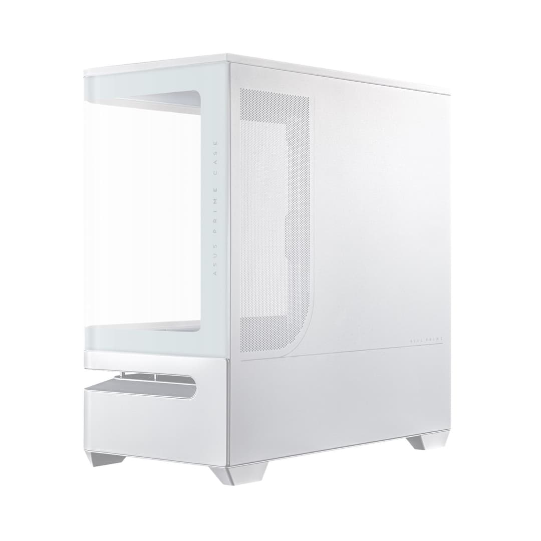 ASUS Prime AP202 ARGB Micro-ATX Curved Tempered Glass PC Case with 3 x 120mm ARGB Fans - White - Image 10
