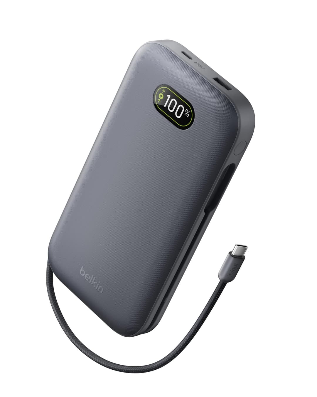 Belkin UltraCharge Pro 27000mAh 240W Power Bank with Integrated USB-C Cable - Charcoal - Image 1