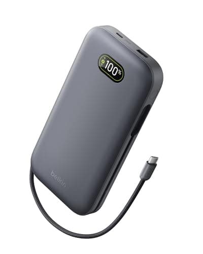 Belkin UltraCharge Pro 27000mAh 240W Power Bank with Integrated USB-C Cable - Charcoal - Image 2