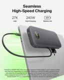 Belkin UltraCharge Pro 27000mAh 240W Power Bank with Integrated USB-C Cable - Charcoal thumbnail 4