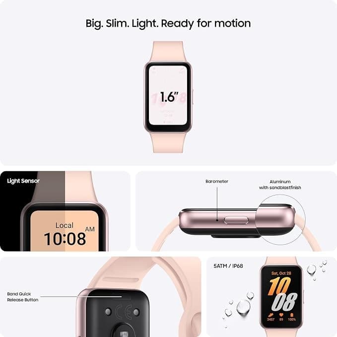 Samsung Galaxy Fit3 Fitness Tracker - Pink Gold - Image 2