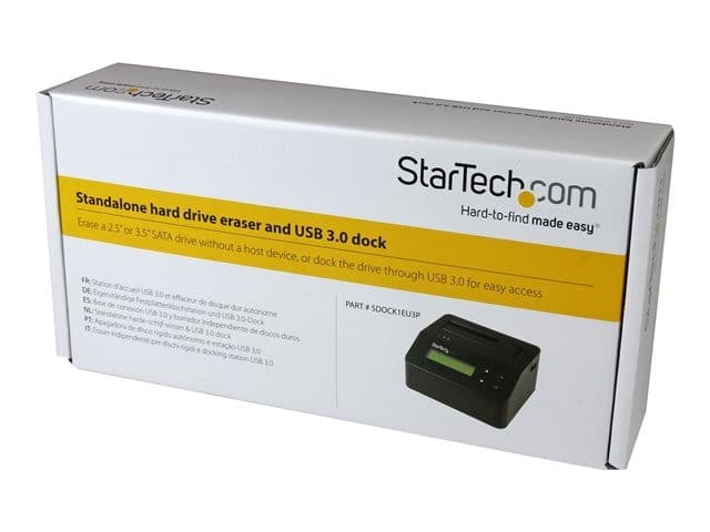 StarTech SDOCK1EU3P Hard Drive Eraser Black - Image 7
