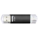 Hama Laeta Twin USB Flash Drive, USB 3.0, 128 GB, 40 MB/s, black thumbnail 2
