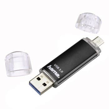 Hama Laeta Twin USB Flash Drive, USB 3.0, 128 GB, 40 MB/s, black - Image 3