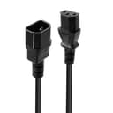Lindy 1m IEC Extension Cable, Black thumbnail 1