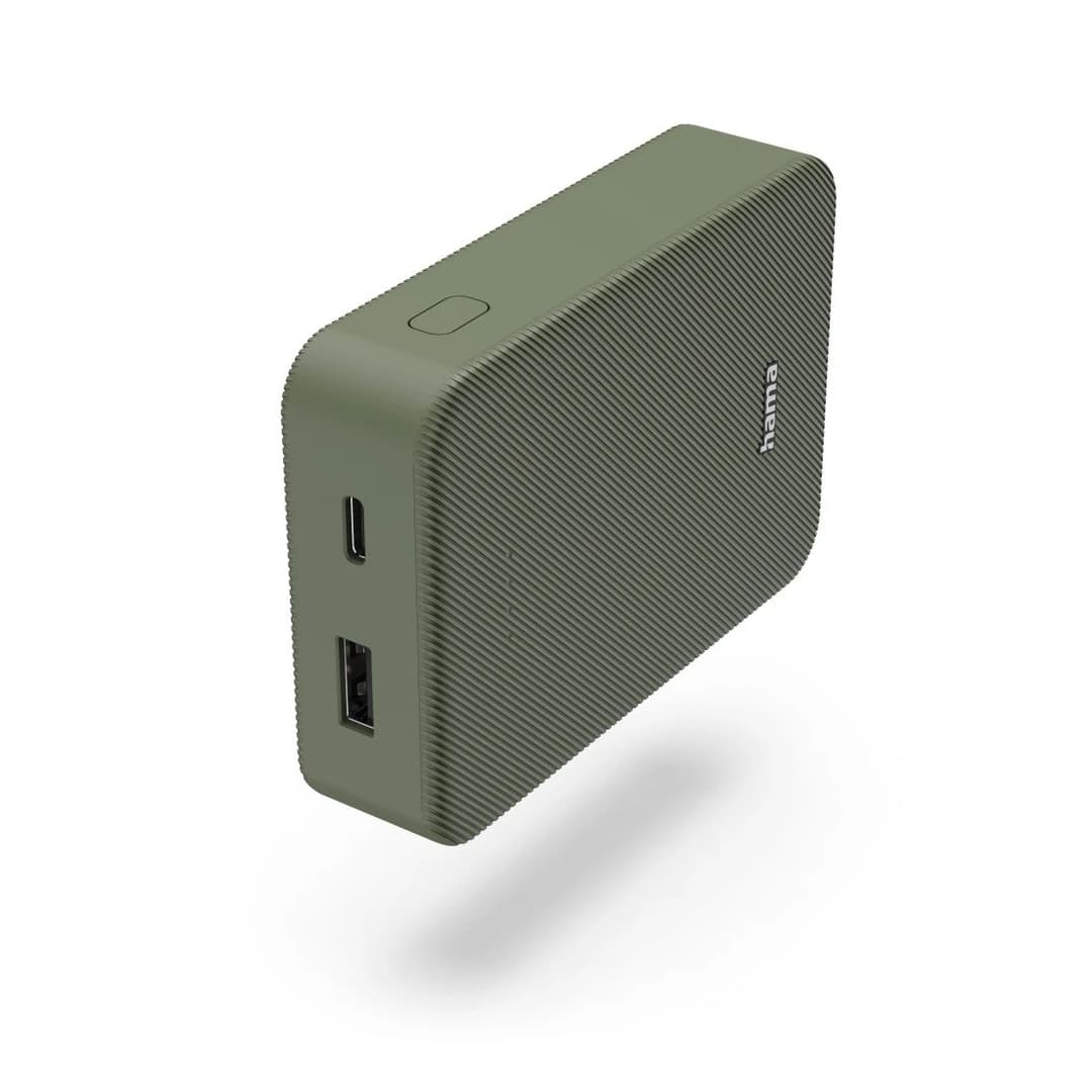 Hama Colour 10 Power Bank 10000 mAh USB-A & USB-C - Green - Image 1
