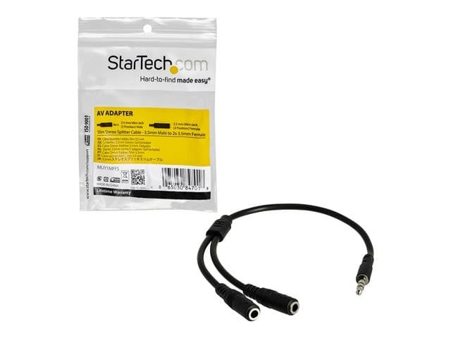 StarTech MUY1MFFS 3.5mm Audio Cable Black - Image 5
