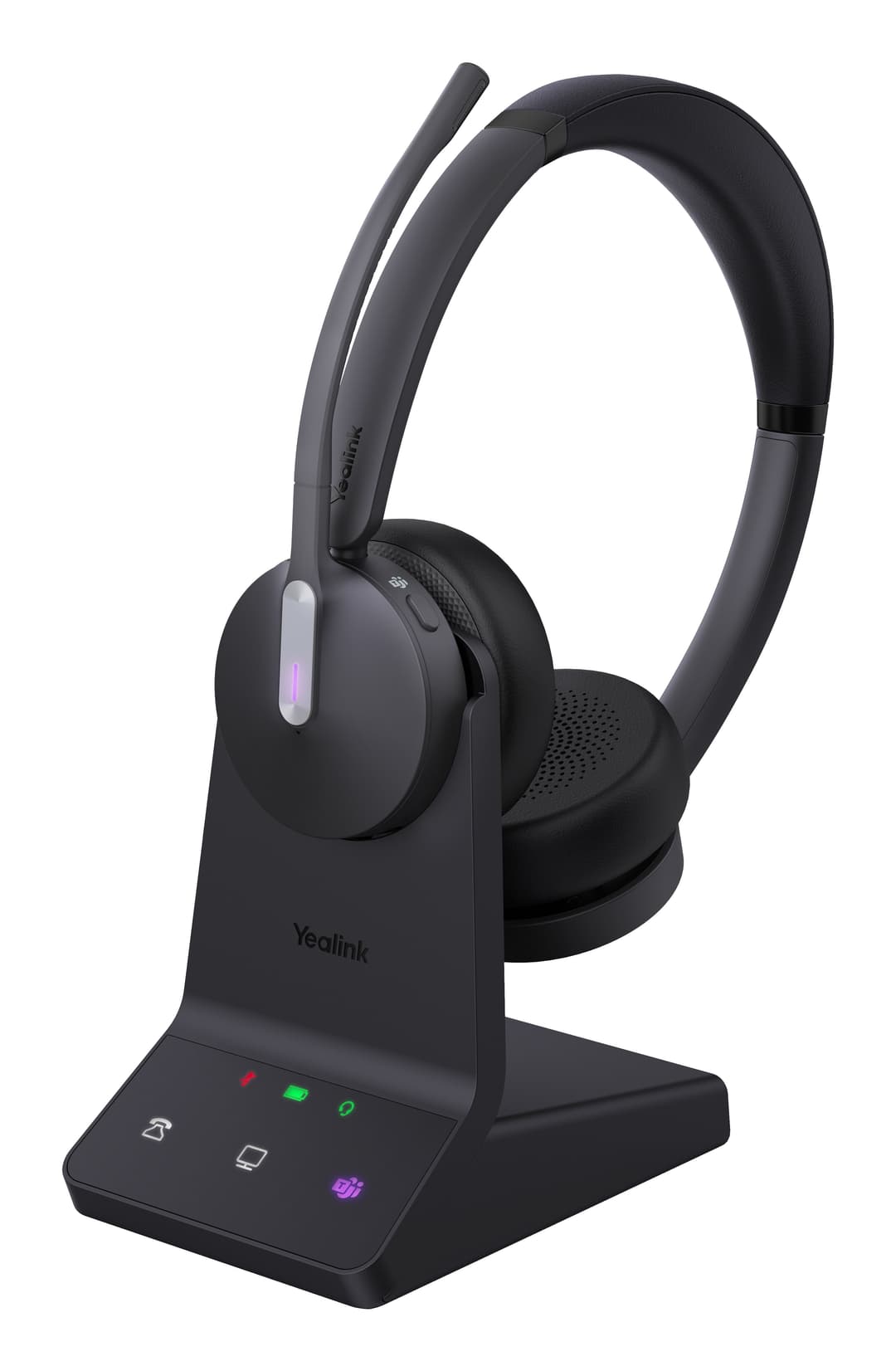 Yealink WH64 Dual Teams Headset Wireless Head-band Office/Call center USB Type-C Bluetooth Black - Image 1