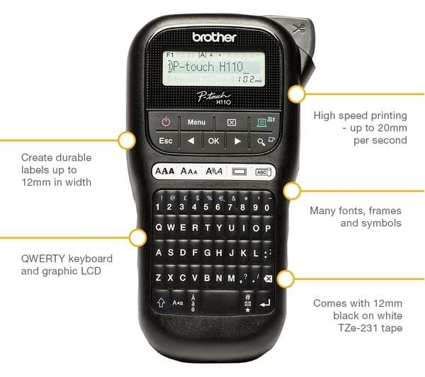BROTHER PTH110 Label Maker - Image 2