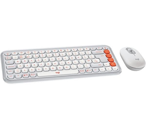 Logitech Pop Icon Combo Wireless Keyboard & Mouse White