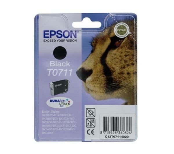 EPSON Cheetah T0711 Black Ink Cartridge - Image 1