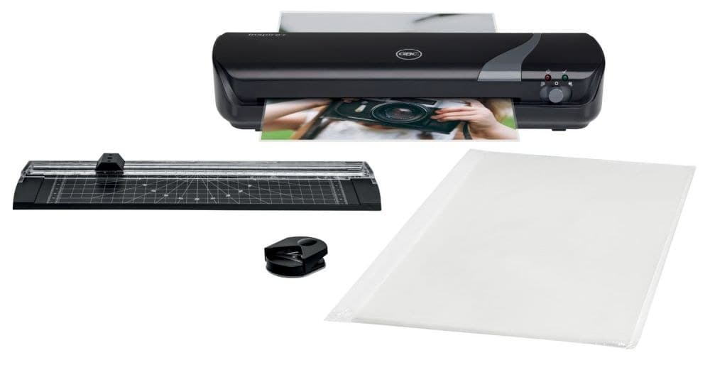 GBC Inspire+ A4 Black Laminator Set - Image 1