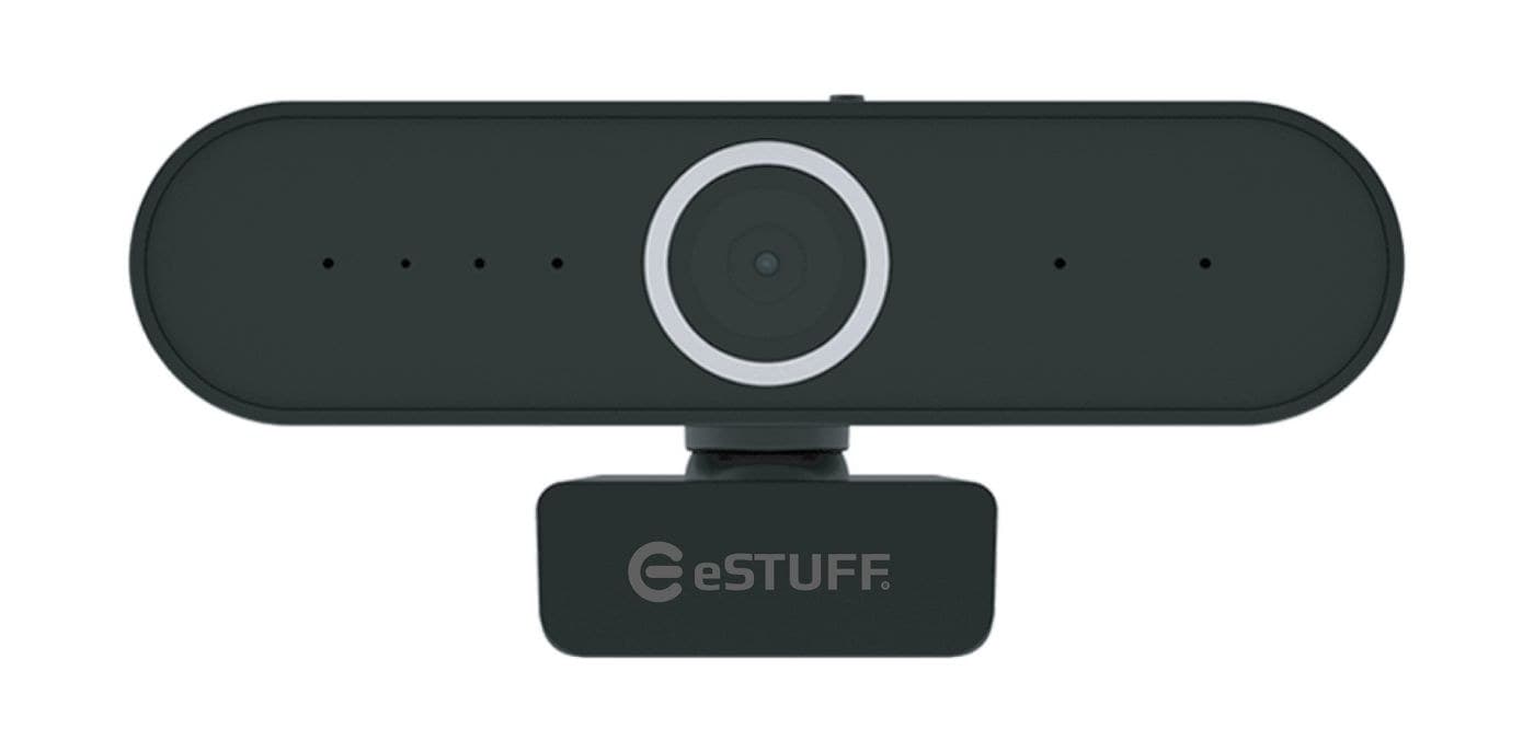 eSTUFF G625 HD Office Webcam 1080p 30fps 2MP with Privacy Shutter and Dual Microphones, USB - Black (GLB246250)