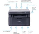Brother DCP-L1640DW Monochrome All-in-One Wireless Laser Printer thumbnail 3