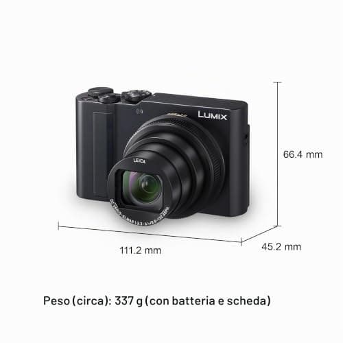 Panasonic LUMIX DC-TZ300E 20,1MP Fotocamera Zoom da Viaggio, Obiettivo LEICA 15x, Sensore BSI 1,0 Pollice, Video e Foto 4K, Stabilizzazione 5 Assi, USB Type-C, Nero - Image 5