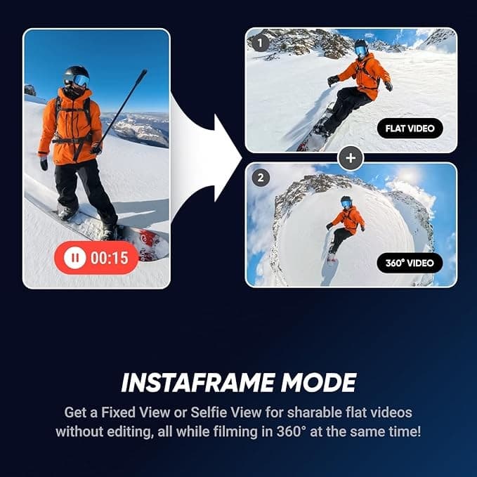 Insta360 X5 8K 360 Action Camera Essentials Bundle Black - Image 5