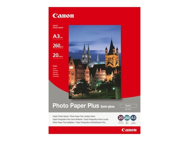 Canon SG-201 Photo Paper Plus Semi-Gloss 260 g/m² - A3, 20 Sheets