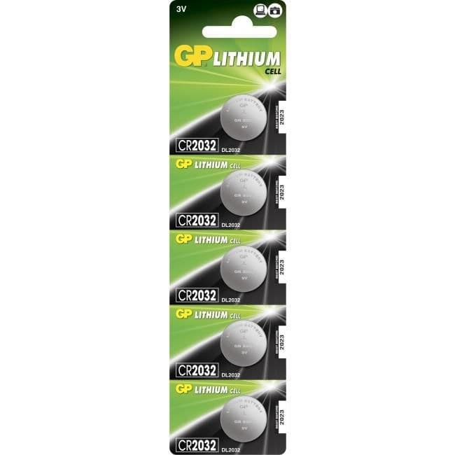 GP Lithium Button Cell CR2032 (DL2032) 3V - Pack of 5 - Image 1