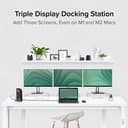 Plugable Technologies 13-in-1 USB-C Triple Monitor Docking Station with 100W Charging, Compatible with Windows, Mac, and Chrome with Thunderbolt 3 / 4 or USB-C (3x HDMI, 1x USB-C, 4x USB, Ethernet, SD Card Reader) thumbnail 3