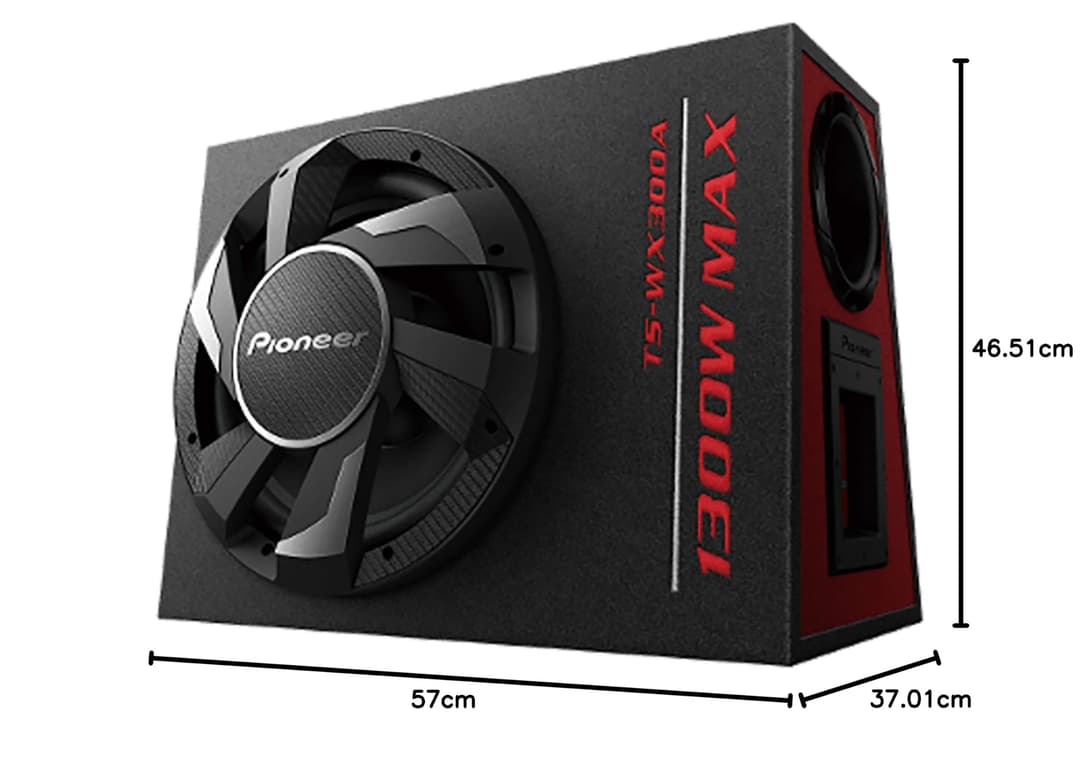 Pioneer TS-WX300A 30 cm Powered Active Subwoofer With Class-D Built-In Amplifier - Black - Image 7