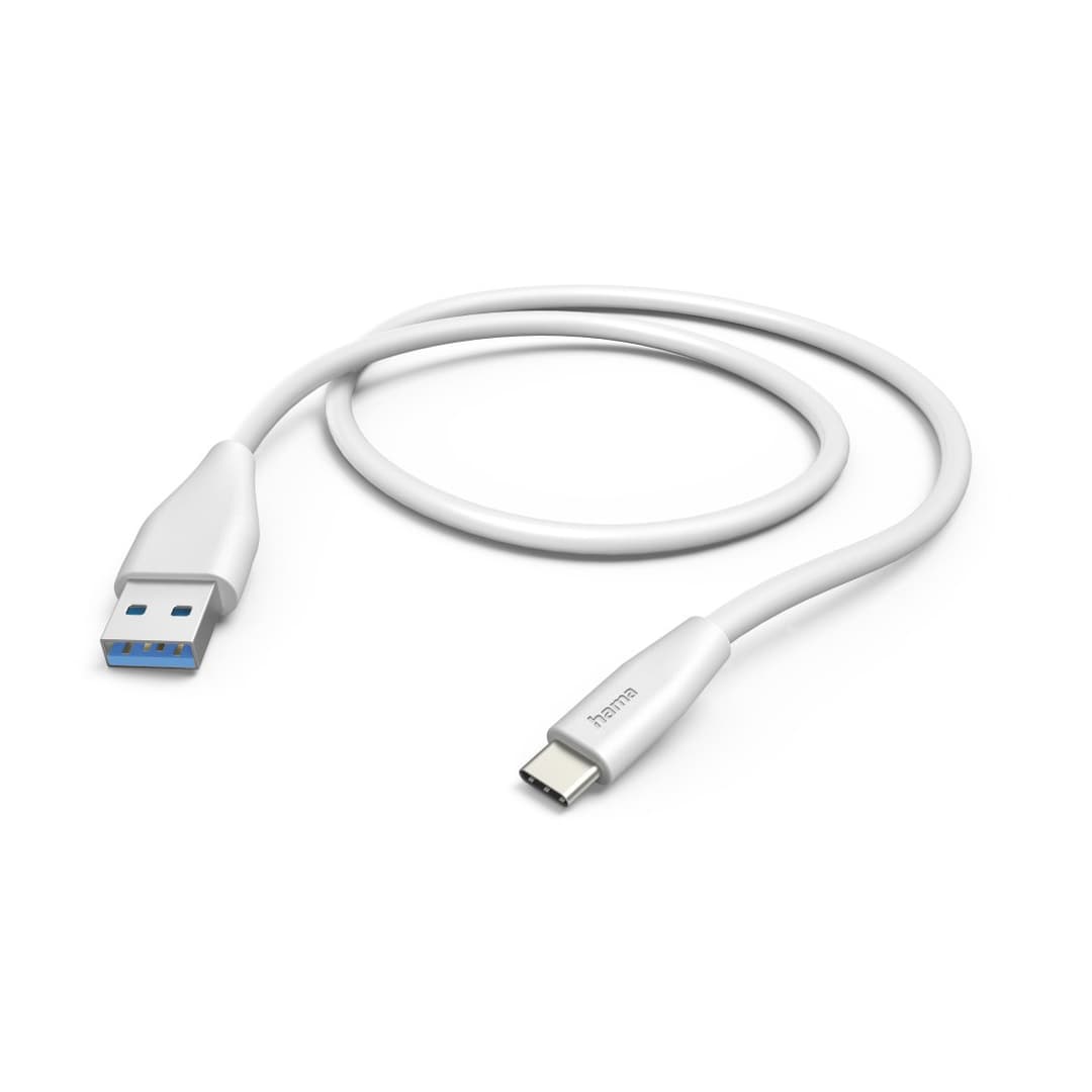 Hama USB 2.0 USB-A to USB-C Charging Cable 480 Mbit/s (00201596) - 1.5 m, White - Image 1