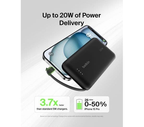 Belkin BoostCharge 10000 mAh Power Bank Black - Image 5