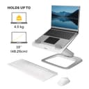 Fellowes Laptop Stand for Desk - Hana LT Laptop Stand for the Home and Office - Adjustable Laptop Stand with 3 Height Adjustments - Max Monitor Size 19", Max Weight 4.5KG - White thumbnail 3