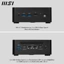 MSI Cubi NUC 1M Intel Core 5 120U Desktop PC, NUC, SFF, Mini Computer, HTPC, (16GB RAM, 512GB Storage, Windows 11 PRO), Intel Graphics/DDR5/Dual ThunderBolt 4/Dual HDMI/Dual LAN/WiFi 6E/BT 5.3/VESA thumbnail 2