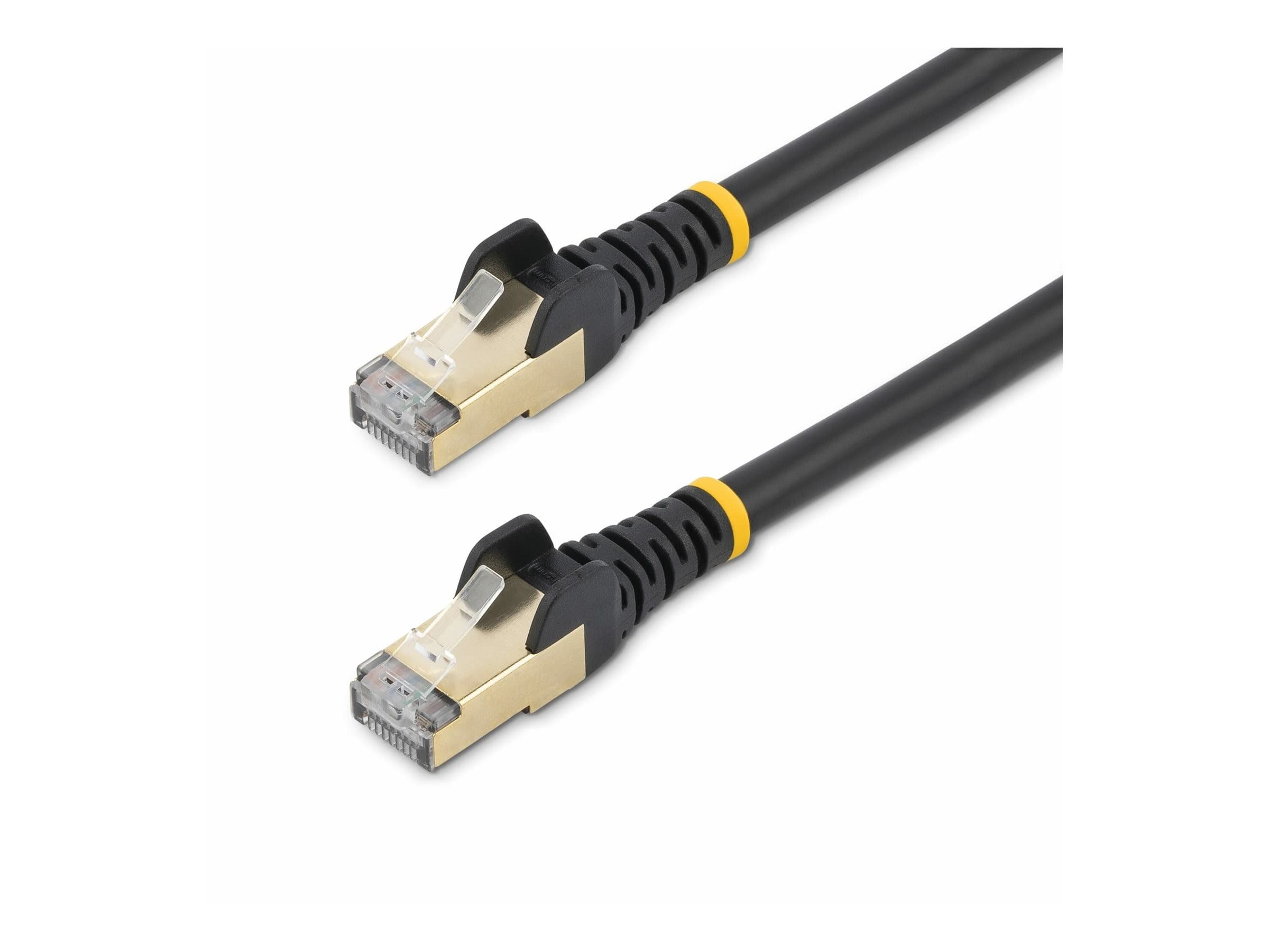 StarTech CAT6A Shielded Snagless Ethernet Patch Cable, 10GbE, 100W PoE, 1.5m - Black (6ASPAT150CMBK)