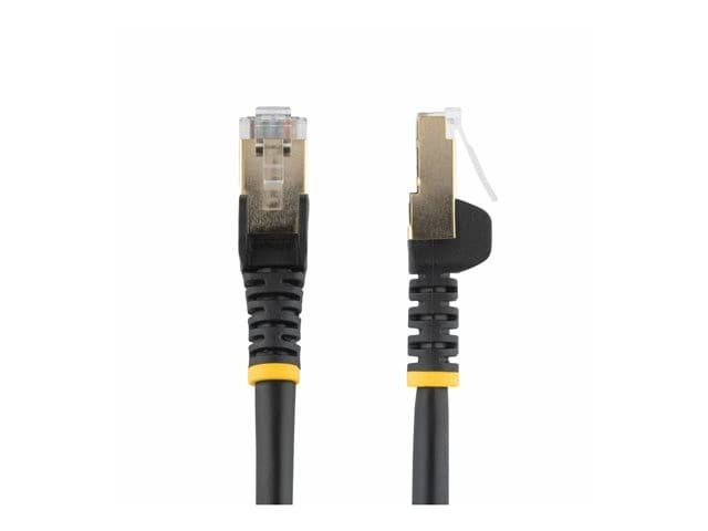StarTech CAT6A Shielded Snagless Ethernet Patch Cable, 10GbE, 100W PoE, 1.5m - Black (6ASPAT150CMBK) - Image 2