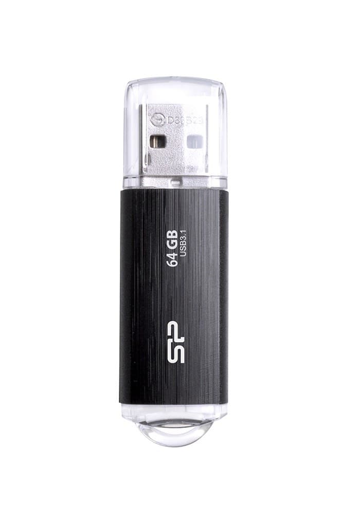 64GB Silicon Power Blaze B02 USB3.1 Flash Drive Black - Image 1