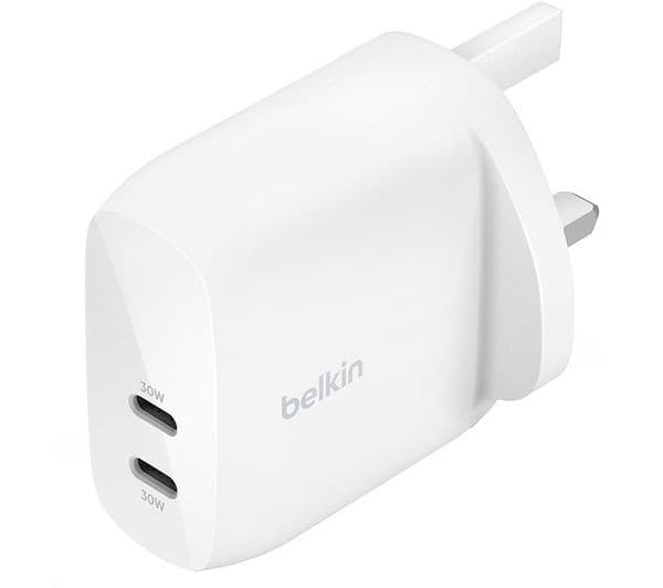 Belkin WCB010 Dual USB Type-C Charger White - Image 1