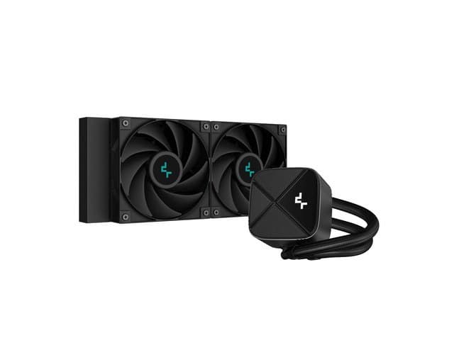 DeepCool LS520S ZERO DARK Liquid Cooler 240mm 4th Gen Pump 3100RPM 280w TDP AIO Cooler Anti-Leak Tech CPU Water Cooler Textured Block for AMD. - Image 1