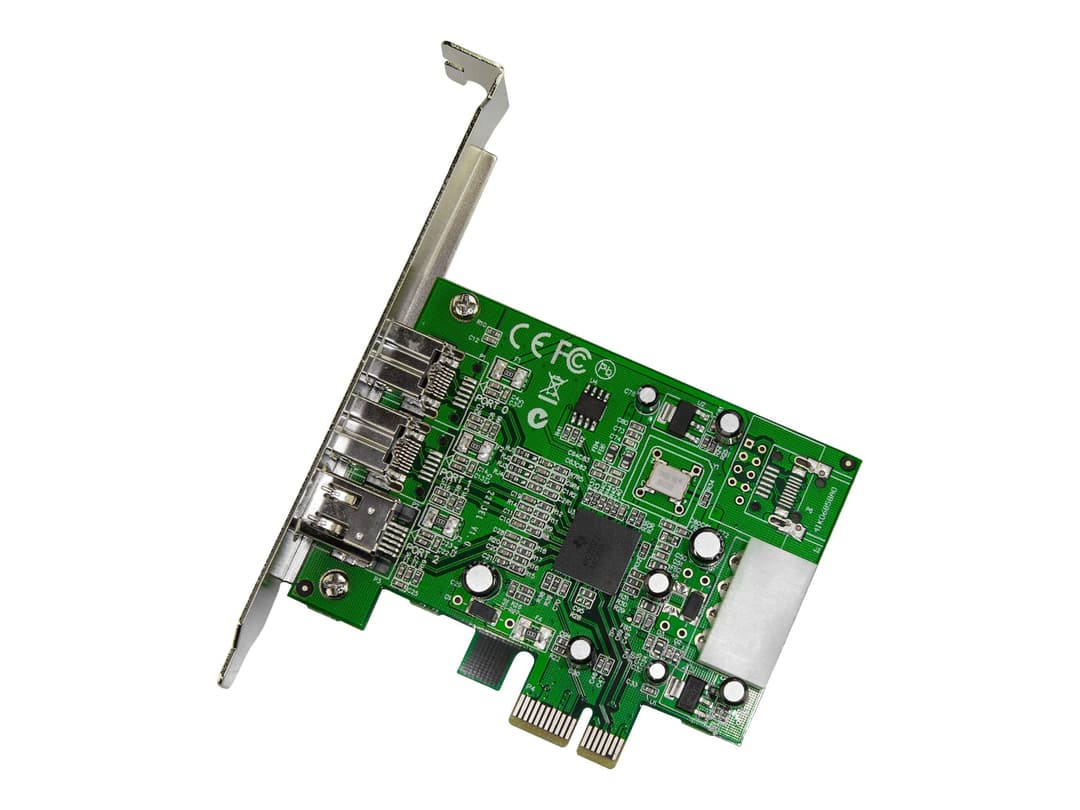 StarTech.com 3 Port 2b 1a 1394 PCI Express FireWire Card Adapter - 1394 FW PCIe FireWire 800 / 400 Card (PEX1394B3) - FireWire adapter - PCI Express x1 - 2 ports - Image 1