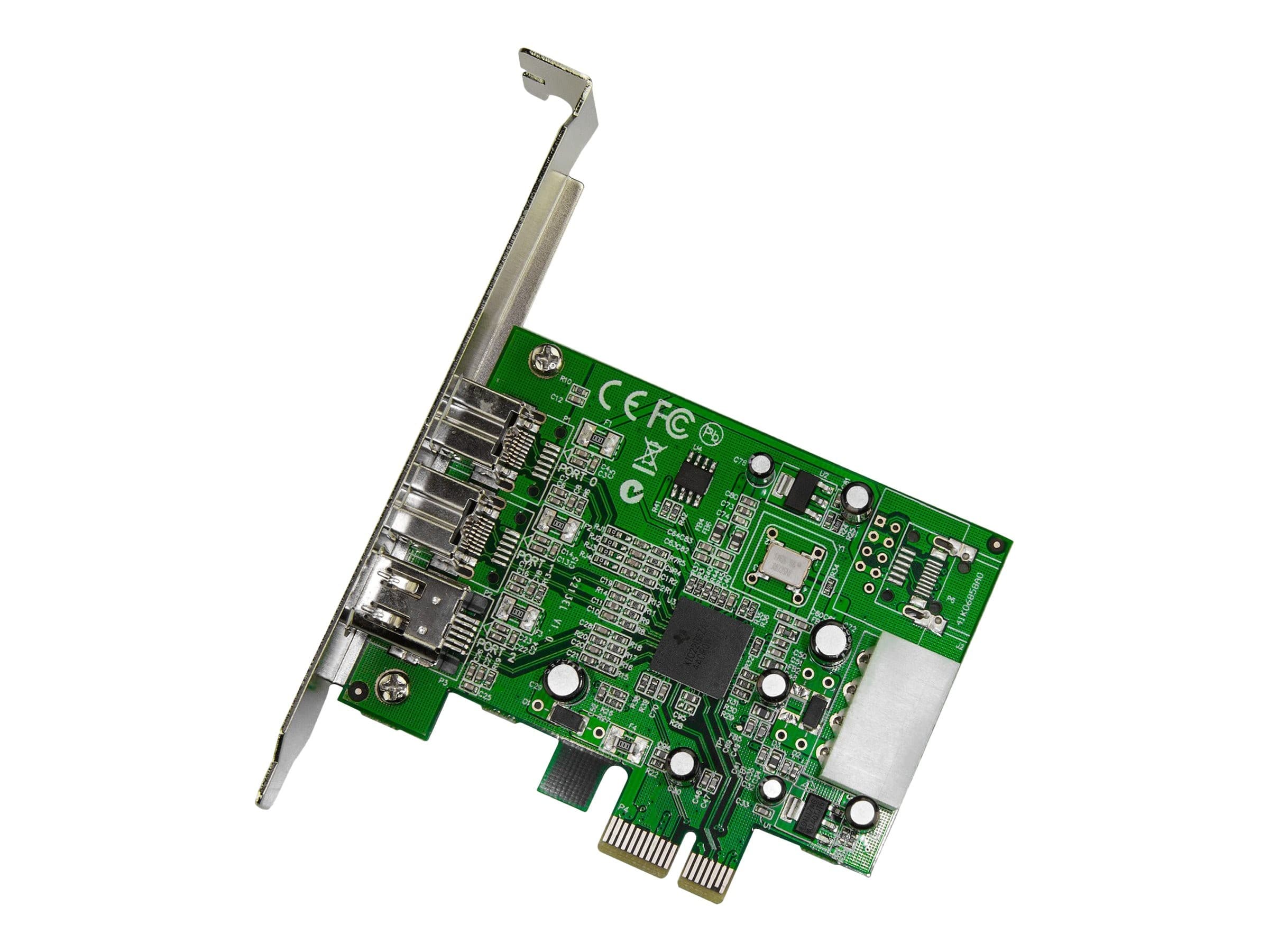 StarTech.com 3 Port 2b 1a 1394 PCI Express FireWire Card Adapter - 1394 FW PCIe FireWire 800 / 400 Card (PEX1394B3) - FireWire adapter - PCI Express x1 - 2 ports