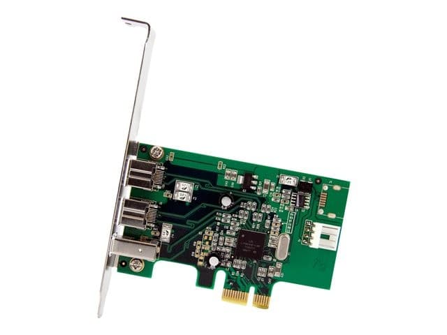 StarTech.com 3 Port 2b 1a 1394 PCI Express FireWire Card Adapter - 1394 FW PCIe FireWire 800 / 400 Card (PEX1394B3) - FireWire adapter - PCI Express x1 - 2 ports - Image 2