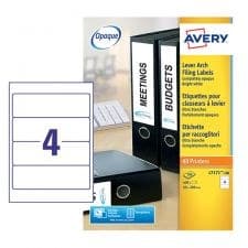 Avery L7171-100 Filing Labels 100 sheets - 4 Labels per Sheet