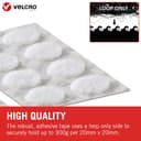 VELCRO® Brand | Stick On Coins | Loop Side only | Double Sided Self Adhesive Sticky Coins Perfect for Room Décor & Home, Office, Garage Use | White | 19mm x 19mm | Pack of 125 thumbnail 4